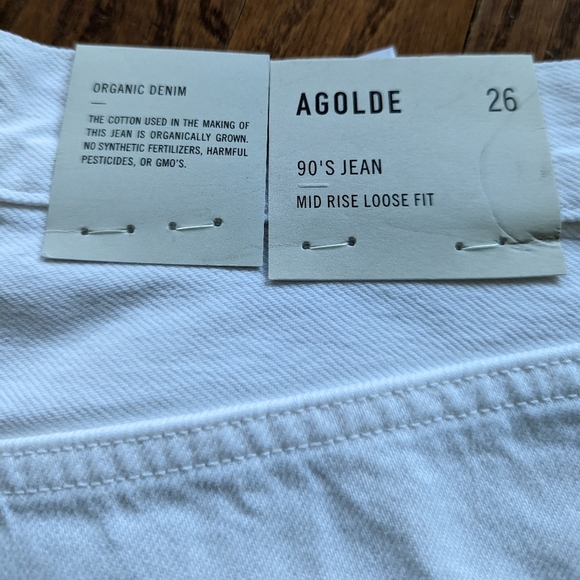 AGOLDE white 90s mid rise loose fit jeans denim 26 - Picture 8 of 14